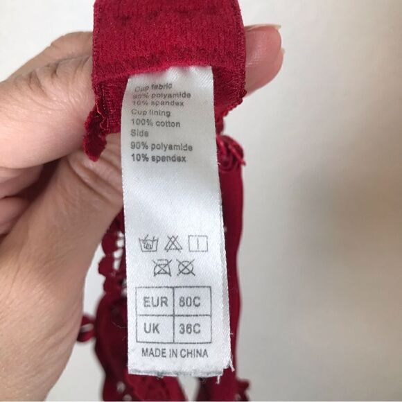 Unbranded red lace push-up bra 36C - Picture 4 of 5